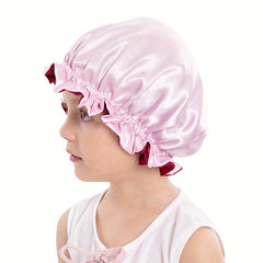 Silky Satin Bonnet Double Layer Adjustable Sleep Cap Night Turban