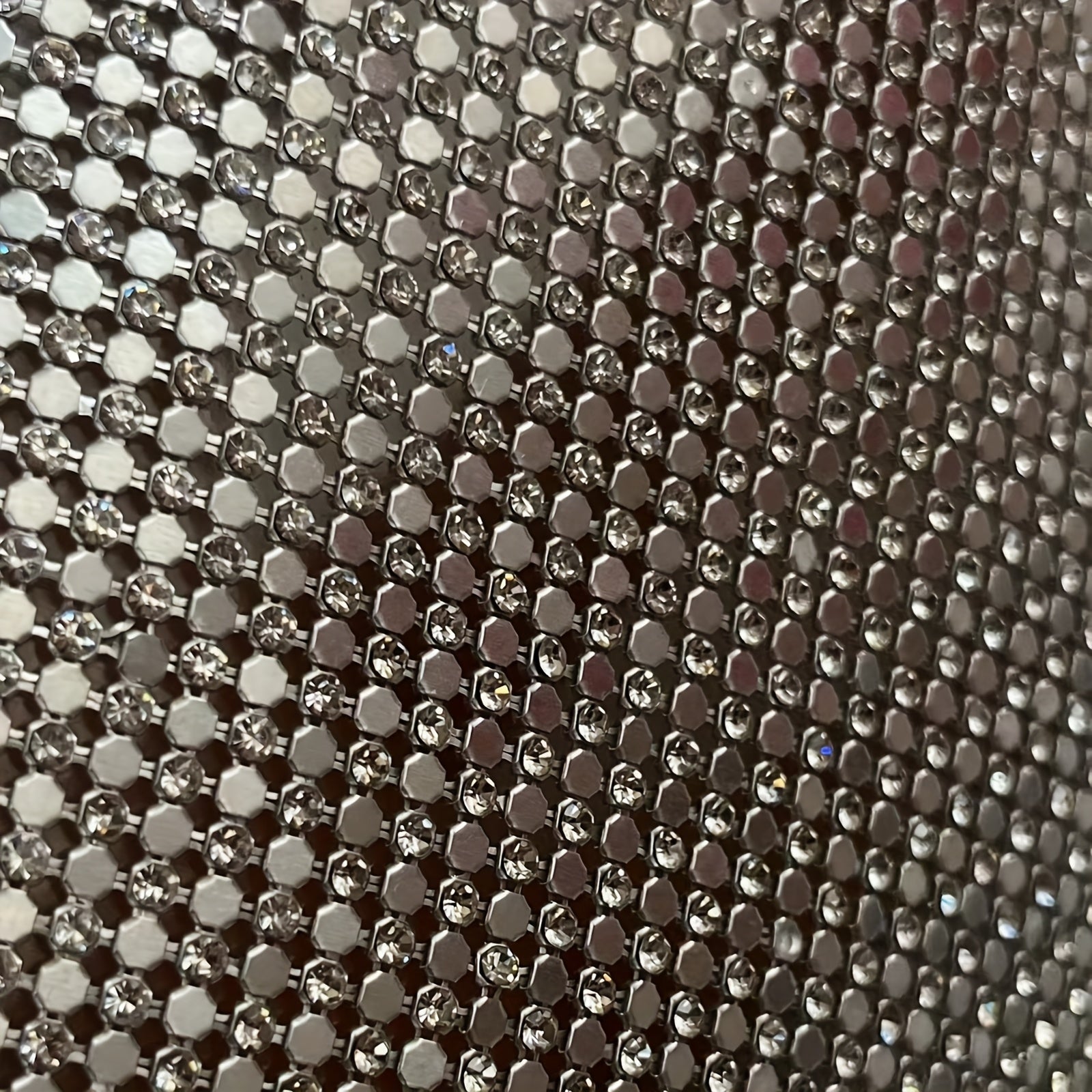 Hotfix Diamond Sticker Sheet Golden Hexagonal Dry