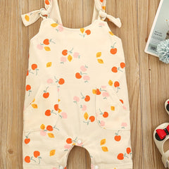 Baby Cotton Fruit Graphic Overalls Infant Romper