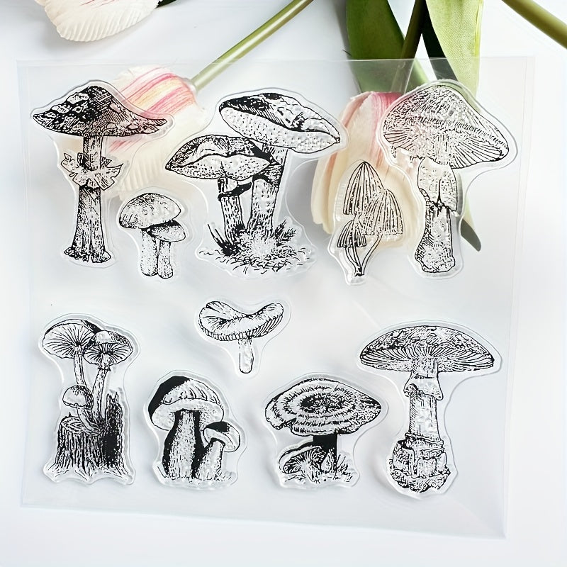 Mushroom Clear Silicone Stamp for Card Making Scrapbooking Album Craft