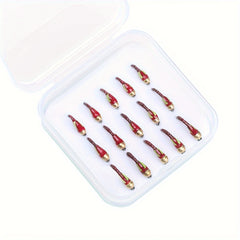 15pcs Brass Bead Head Flies for Trout Fishing Ice Fishing Fly