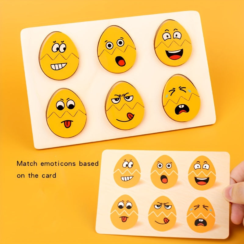 12pcs Expression Matching Toys Montessori Cognitive Teaching Aids
