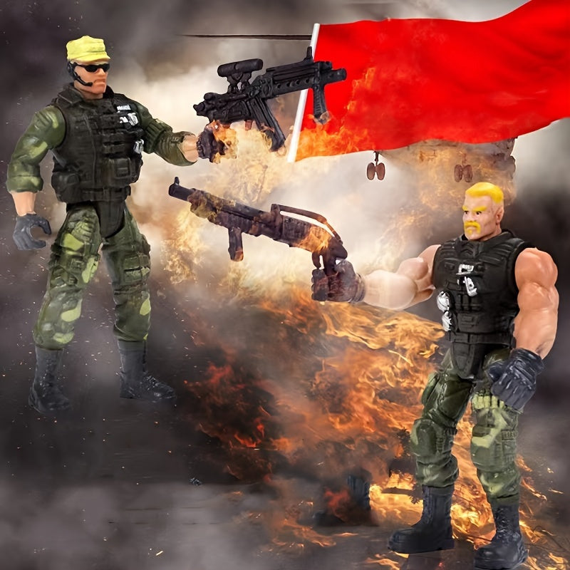6 Styles Soldier Model With Movable Joints & Weapon