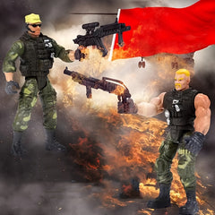6 Styles Soldier Model With Movable Joints & Weapon