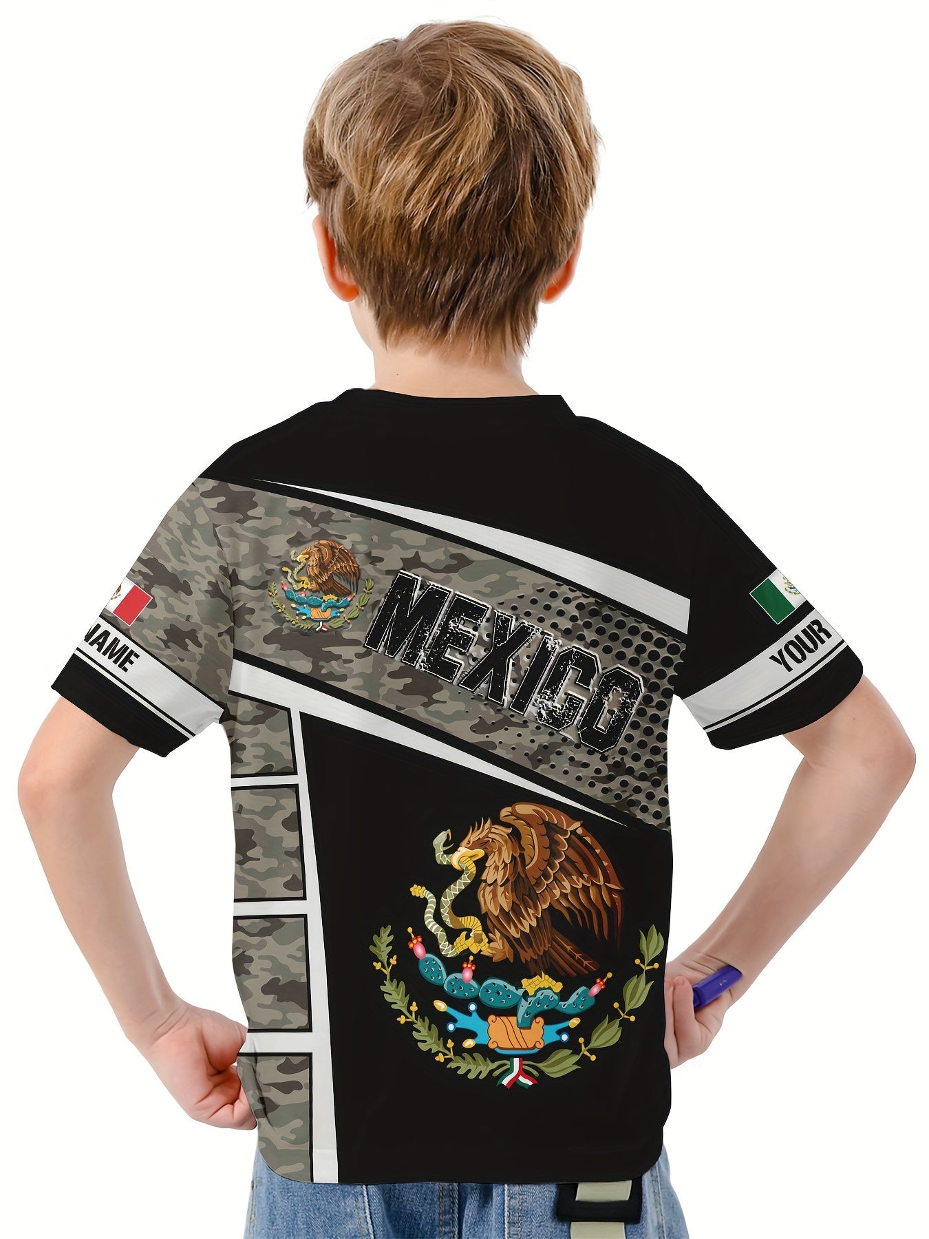 MEXICO 3D Print Boys' Summer Sports T-shirt