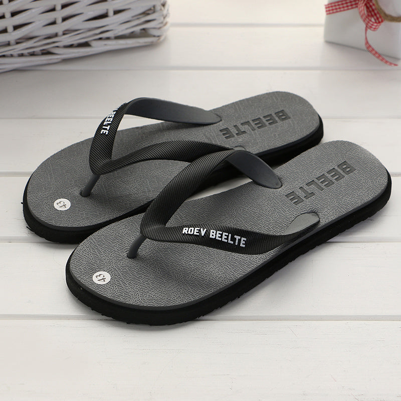 Men's PVC Flip Flops Slip On Anti skid Quick Drying Slides Slippers