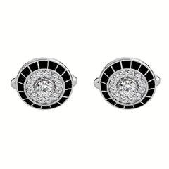 Men's French Alloy Artificial Diamond Cufflinks Business Accessories