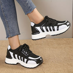 Women's Chunky Sneakers Lace Up Running Shoes Thick Sole Dad Shoes