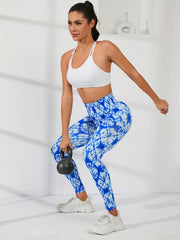 Tie Dye Yoga Leggings Elastic Hip Lifting Slimming Running Outer Sports Tights