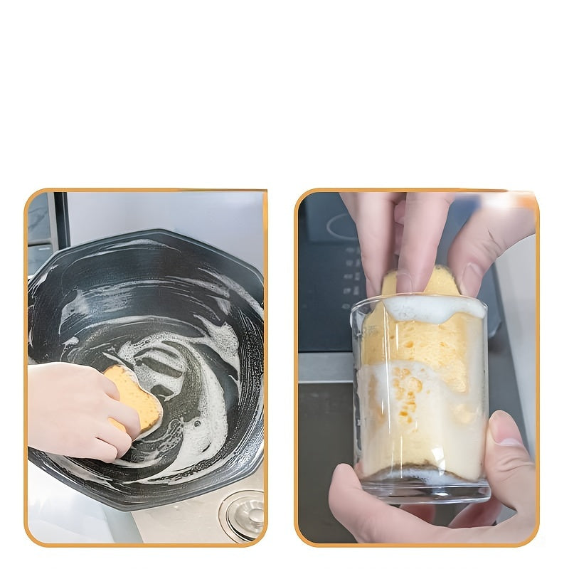 2pcs Cartoon Bread Double-sided Cleaning Sponge Strong Water Absorption