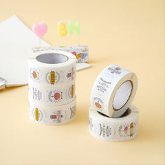 500pcs Happy Birthday Stickers Roll - 2 1inch Round Lables for Gift Wrapping DIY