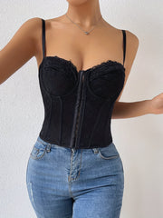 Sweetheart Neck Corset Strap Top for Summer Women's Clothing