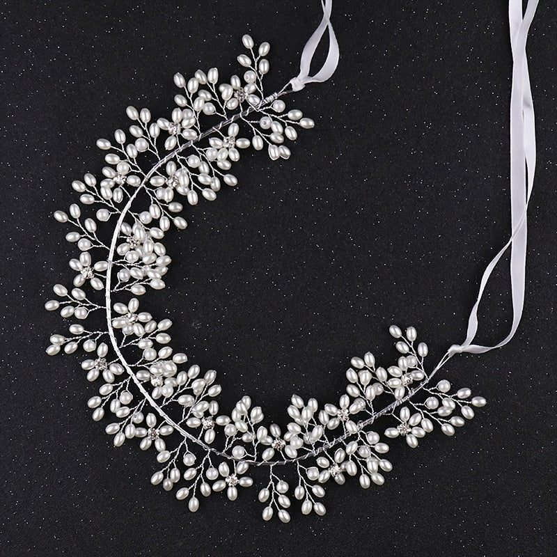 Crystal Wedding Headpiece Pearl Hair Vine Hair Accessories