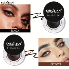 Waterproof Gel Eyeliner Cream with Brush - Smudge Proof