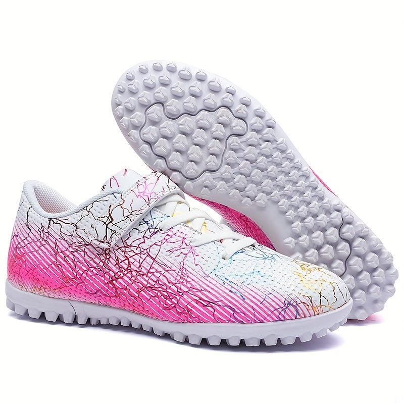 Adult Turf Football Boots Hook Loop Velcro Outdoor TF Soccer Cleats