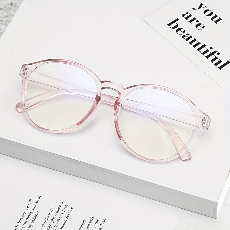 Men's Oval PC Glasses Anti-fatigue Anti-UV Eyewear