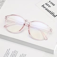 Men's Oval PC Glasses Anti-fatigue Anti-UV Eyewear