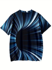 Boys' Striped Graphic T Shirt for Summer Outdoor Activities