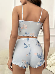 Floral Pajama Set Cami Top & Shorts Women's Sleepwear