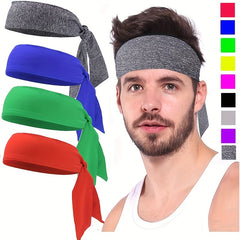 Elastic Sports Headbands for Sweat Absorption, Outdoor Fitness, Tennis