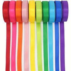 10-Color Double Face Satin Ribbon Gift Wrap Set