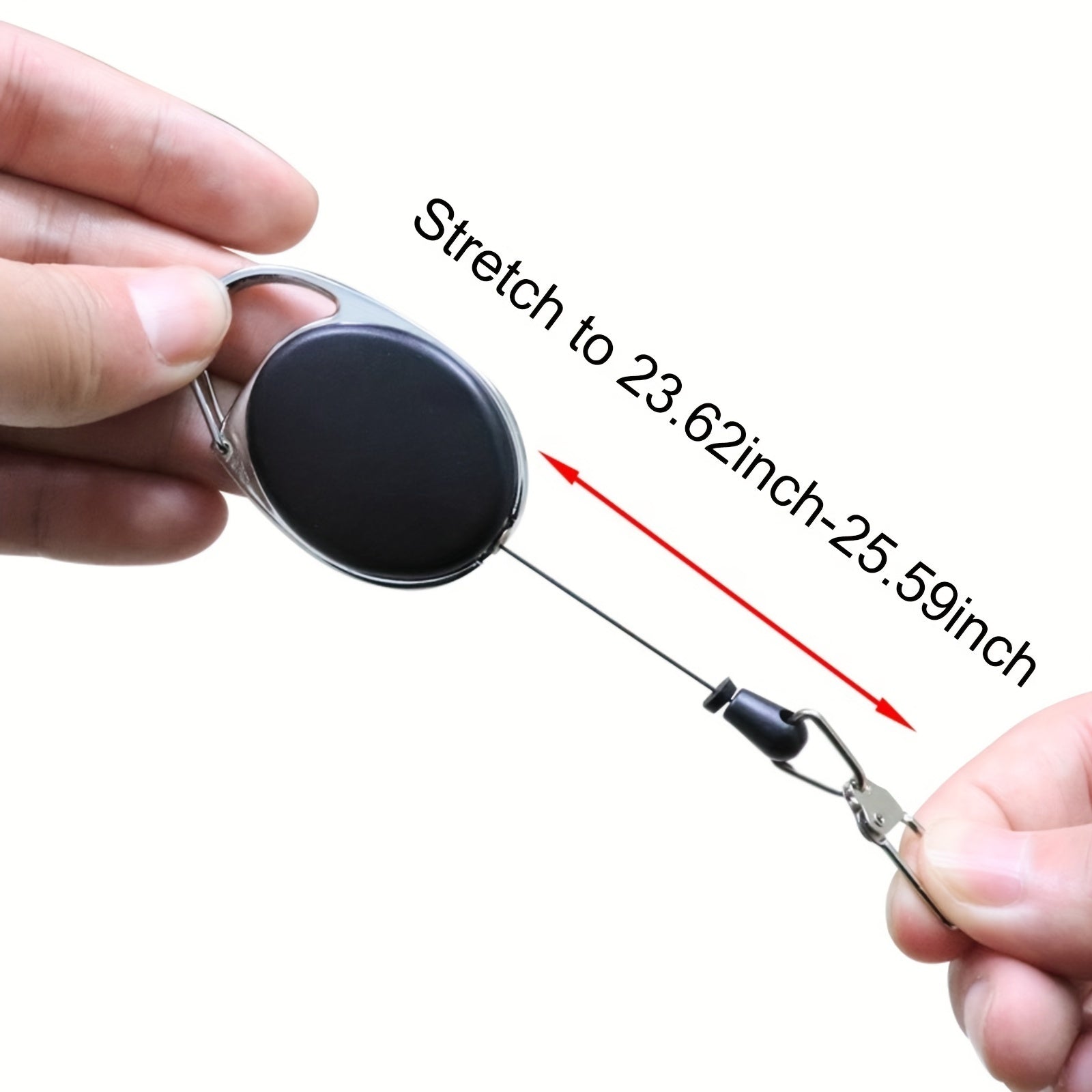 3pcs Fly Fishing Retractors with 360 Degree Rotation Buckle