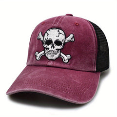 Skull Head Summer Trucker Cap Sunshade Breathable Baseball Cap