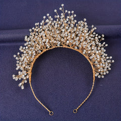 Crystal Rhinestone Bridal Headband Wedding Hair Accessory Tiara for Brides