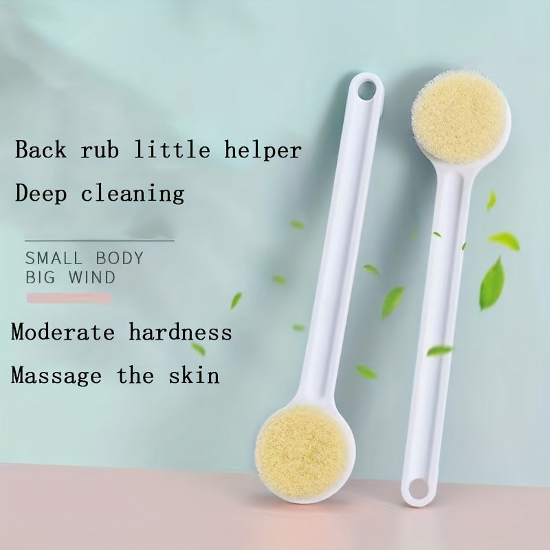 Long Handle Shower Brush with Exfoliating Scrubber for Body and Back Massage