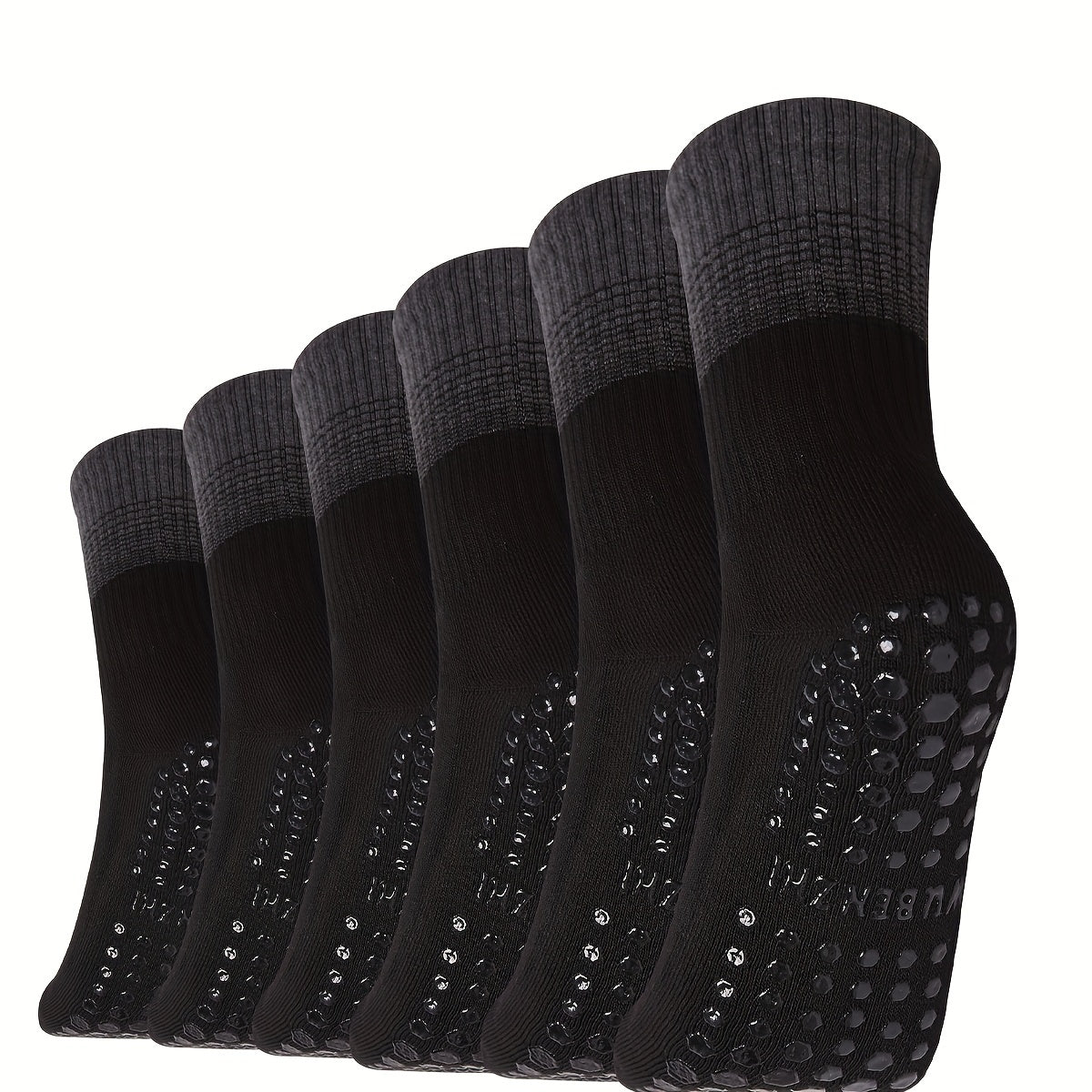 6 Pairs Women's Non-slip Yoga Pilates Socks Comfortable Breathable