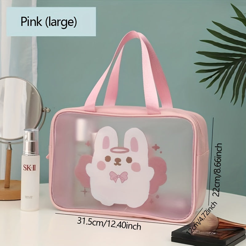 Large Capacity Cartoon Toiletry Bag Waterproof Makeup Organizer