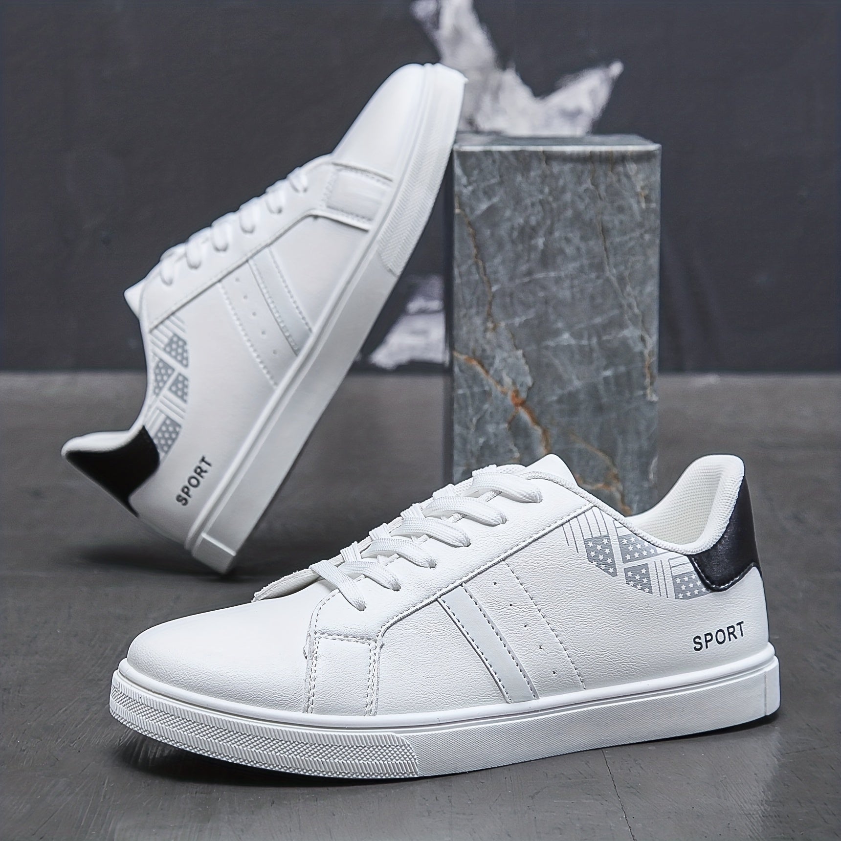 Men's Lace up Sneakers Skate Shoes Good Grip Breathable
