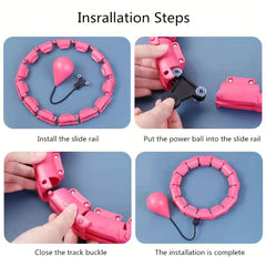 Adjustable Smart Weighted Hoola Exercise Hoop for Adults & Kids