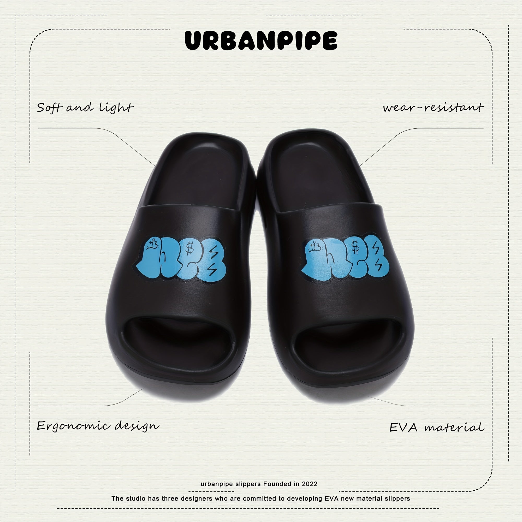Unisex Non Slip Couple Slides Lightweight Open Toe Quick Dry Slippers