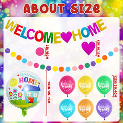 33pcs Welcome Home Party Decorations Glitter Banners Garland Balloons