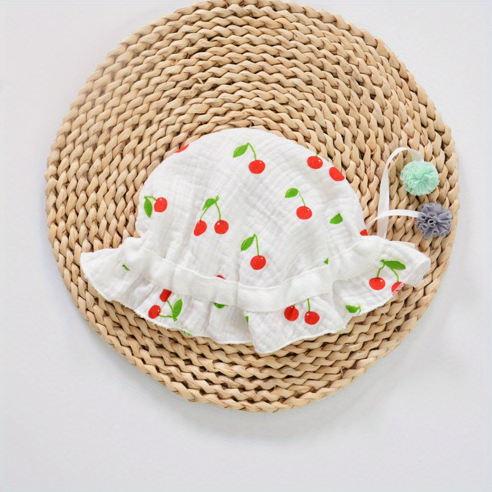 Baby Sunshade Cotton Gauze Fisherman Hat for Spring and Autumn