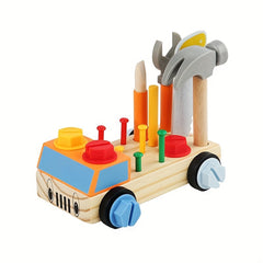 Montessori Wooden Tool Car Toy Set for Toddlers