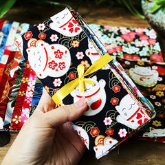 40pcs Japanese Style Flower Printed Fabric Patchwork For DIY Craft Sewing