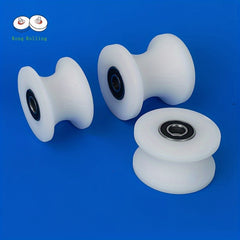 4pcs Sliding Door U Groove Rollers Nylon Groove Wheel Rail Wheel