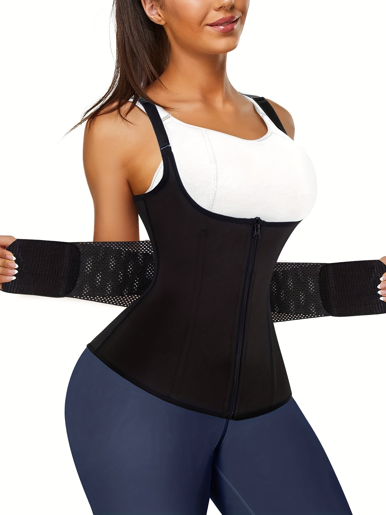 Waist Trainer Tummy Control Zipper Shaping Cami Top