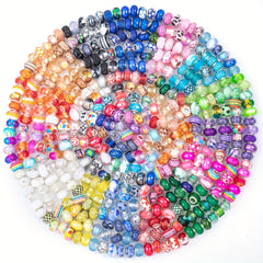 30Pcs Large Hole Beads Spacer Beads For Jewelry Making Resin Beads DIY Bracelet