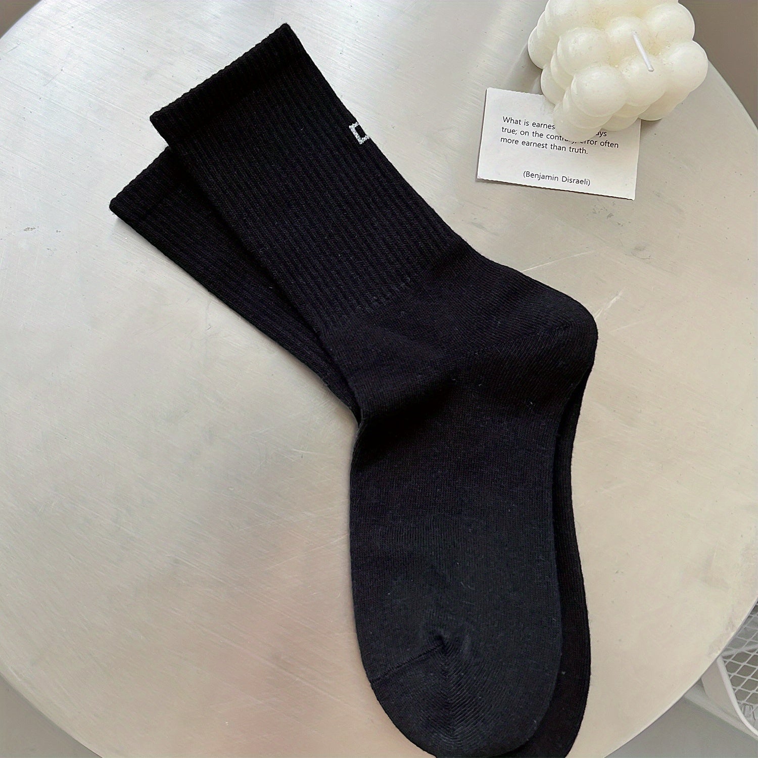 Letter Print Socks Mid Tube Women's Stockings
