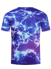 Men's Lightning Graphic T Shirt for Spring & Summer