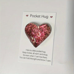 Pocket Hug Heart & Card Set - Encouraging Gift for Birthday or Valentine