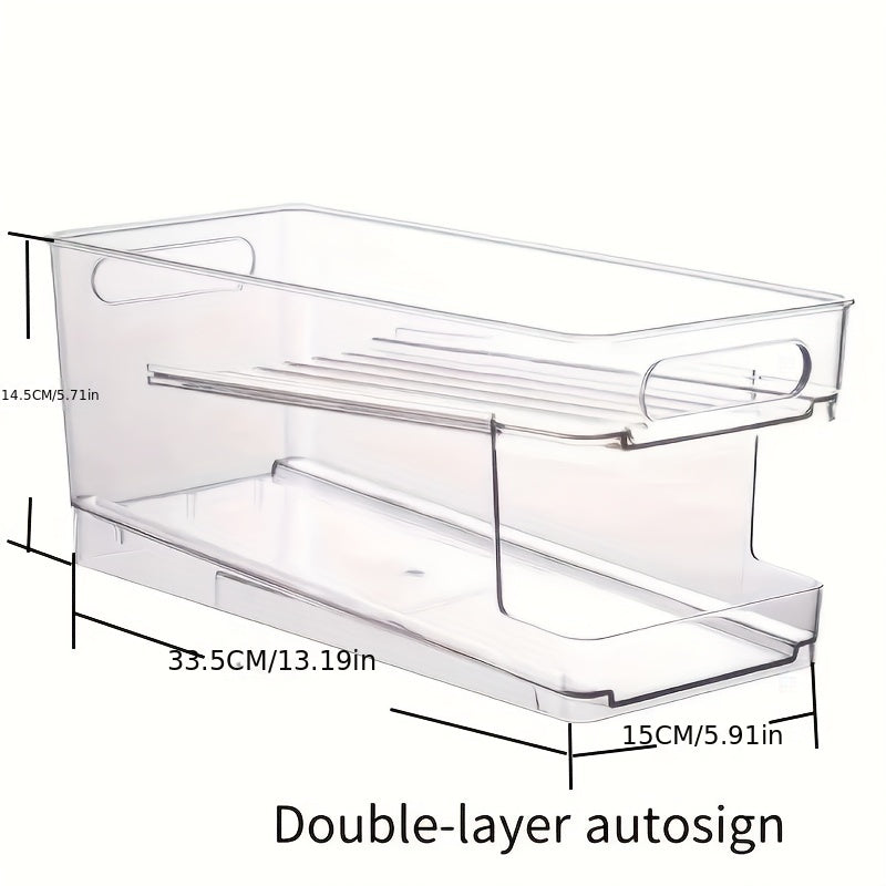 1pc Refrigerator Organizer Bin Beverage Storage Box Soda Can Food Storage Rack