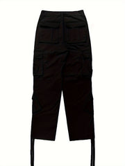 Mid Rise Cargo Pants Loose Straight Leg Cargo Style Jeans