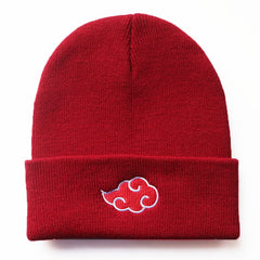 Men's Cartoon Street Red Cloud Embroidery Knitted Warm Hat