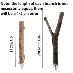 Bird Perch Stands Natural Wood Parrot Perch Bird Cage Accessories Bird Toy