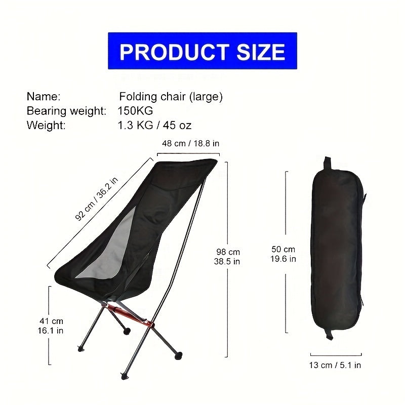 Portable Aluminum Alloy Camping Chair for Relaxing