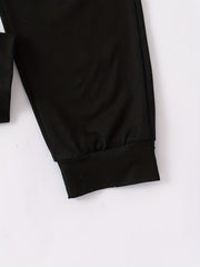 Girls Purple Butterfly High Waist Sweatpants